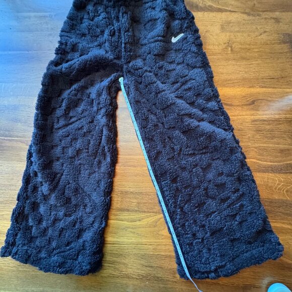 NIKE Cozy Faux Fur Fleece Set Girls 6-7 6X NWT Black Sweat Suit NEW Pants Hoodie - Picture 11 of 16